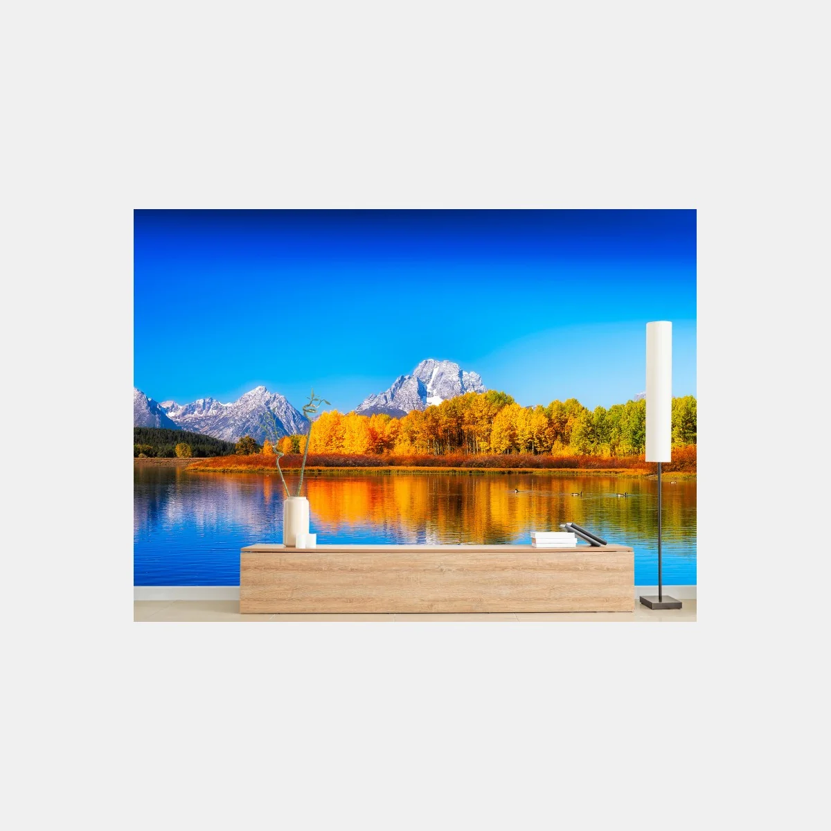 Fototapete herbstliche berge und seenlandschaft – Wallnifity®