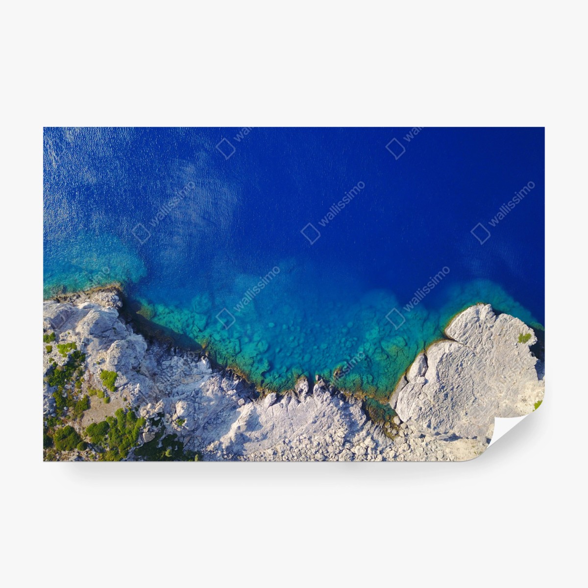 Fototapete luftbild einer felsigen küste – Wallnifity®