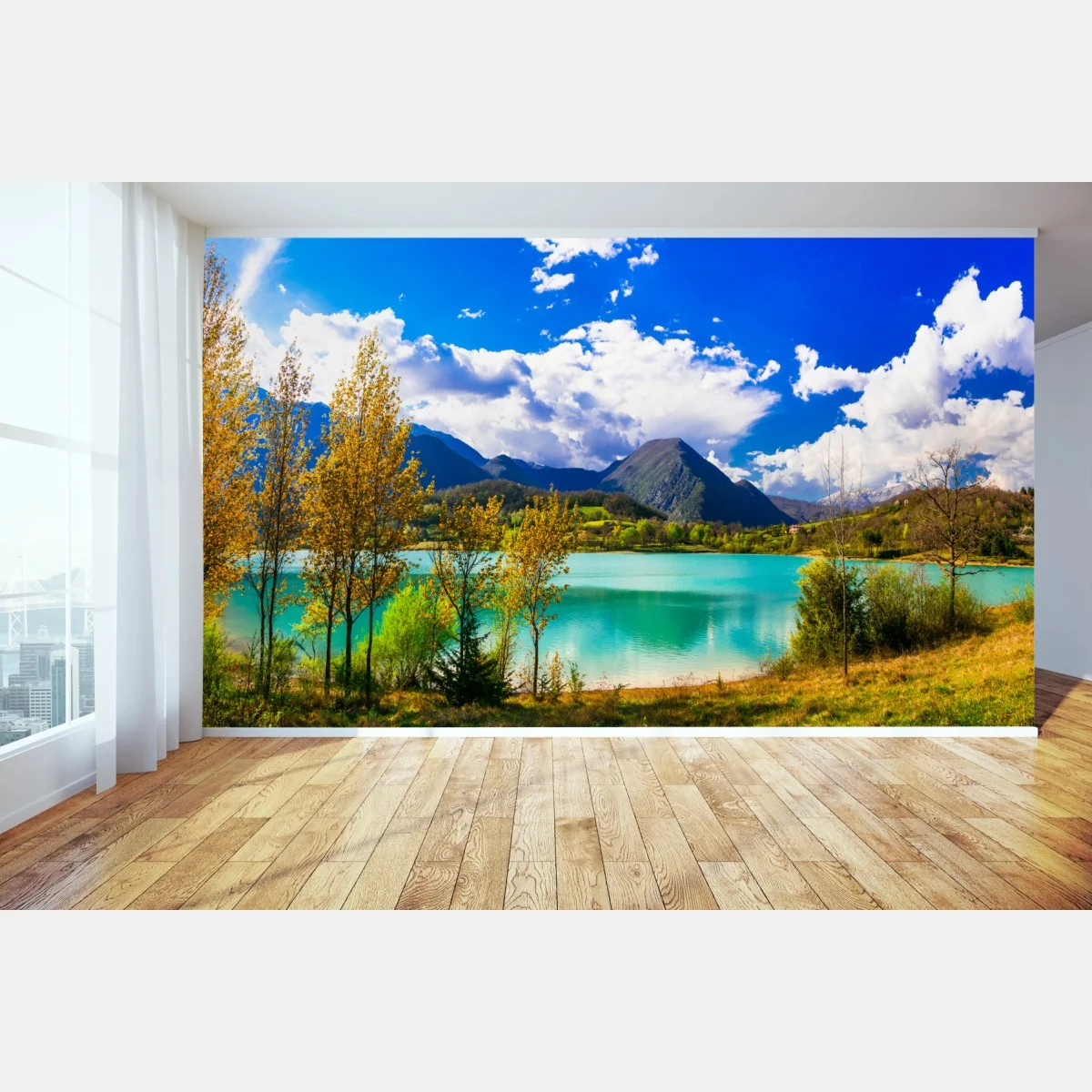 Fototapete türkissee mit berglandschaft – Wallnifity® Fototapete türkissee mit berglandschaft – Wallnifity®