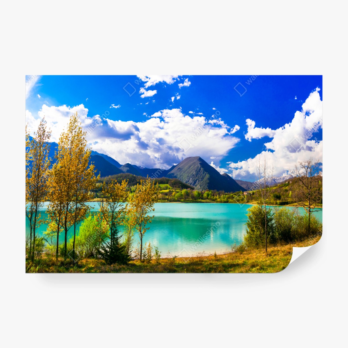 Fototapete türkissee mit berglandschaft – Wallnifity® Fototapete türkissee mit berglandschaft – Wallnifity®