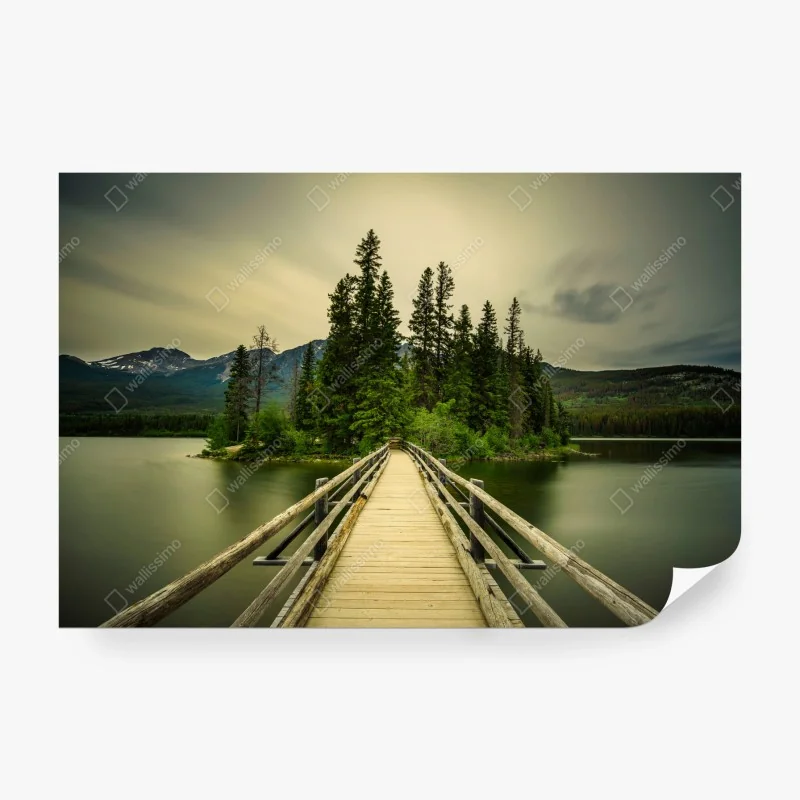 Fototapete majestätische bergspiegelung über alpensee – Wallnifity®