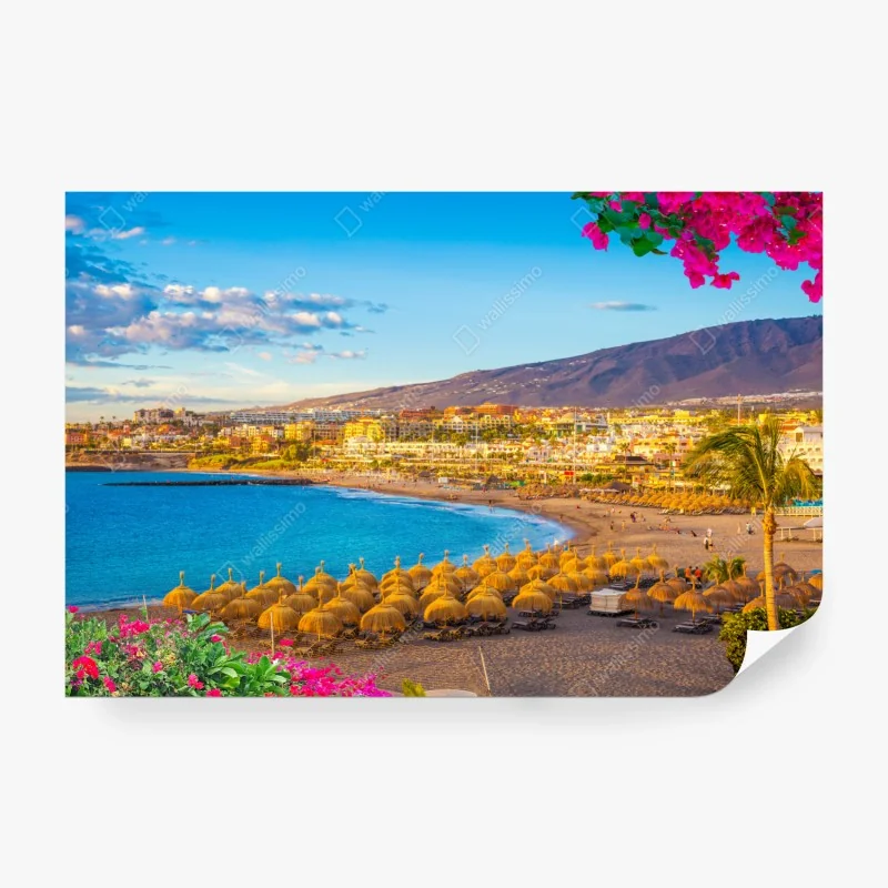 Fototapete leuchtender sonnenblumenstrauß auf gelbem hintergrund – Wallnifity®