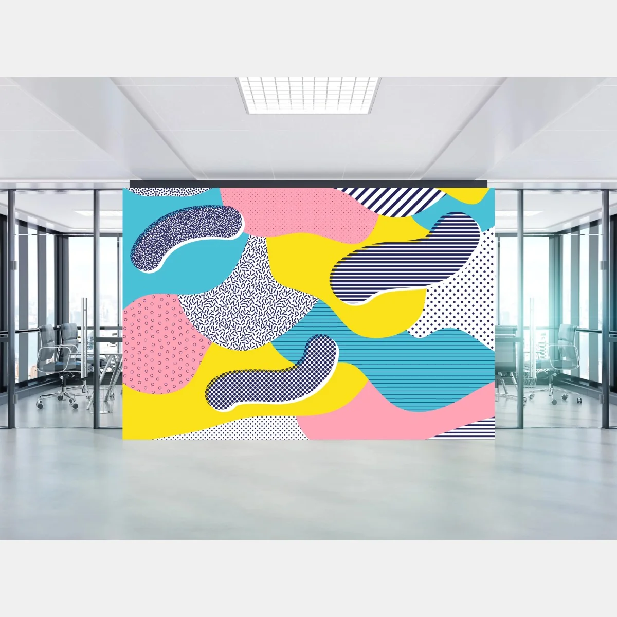 Fototapete verspieltes abstraktes memphis-muster – Wallnifity® Fototapete verspieltes abstraktes memphis-muster – Wallnifity®