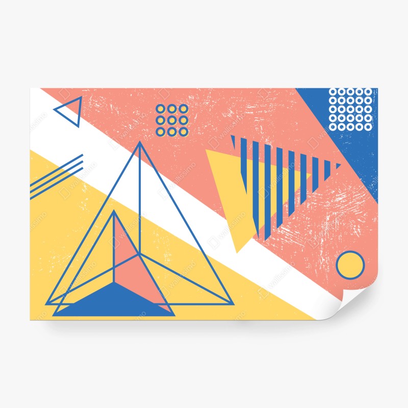 Fototapete pastellfarbene geometrische komposition