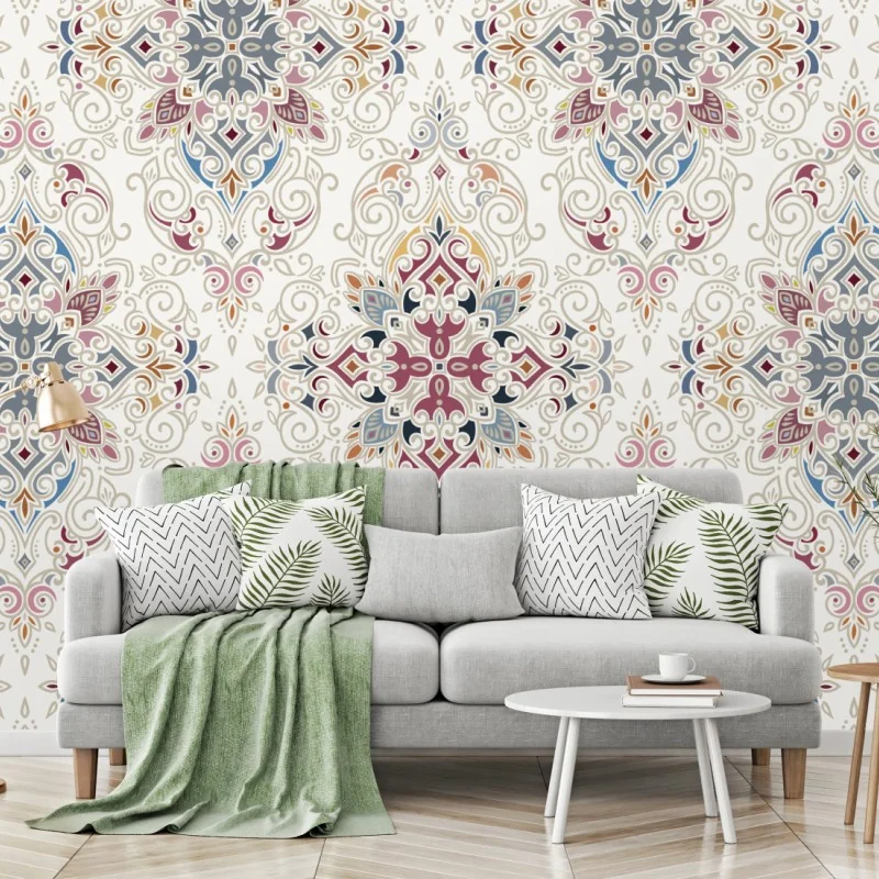 Fototapete ornamentales vintage-damastmuster