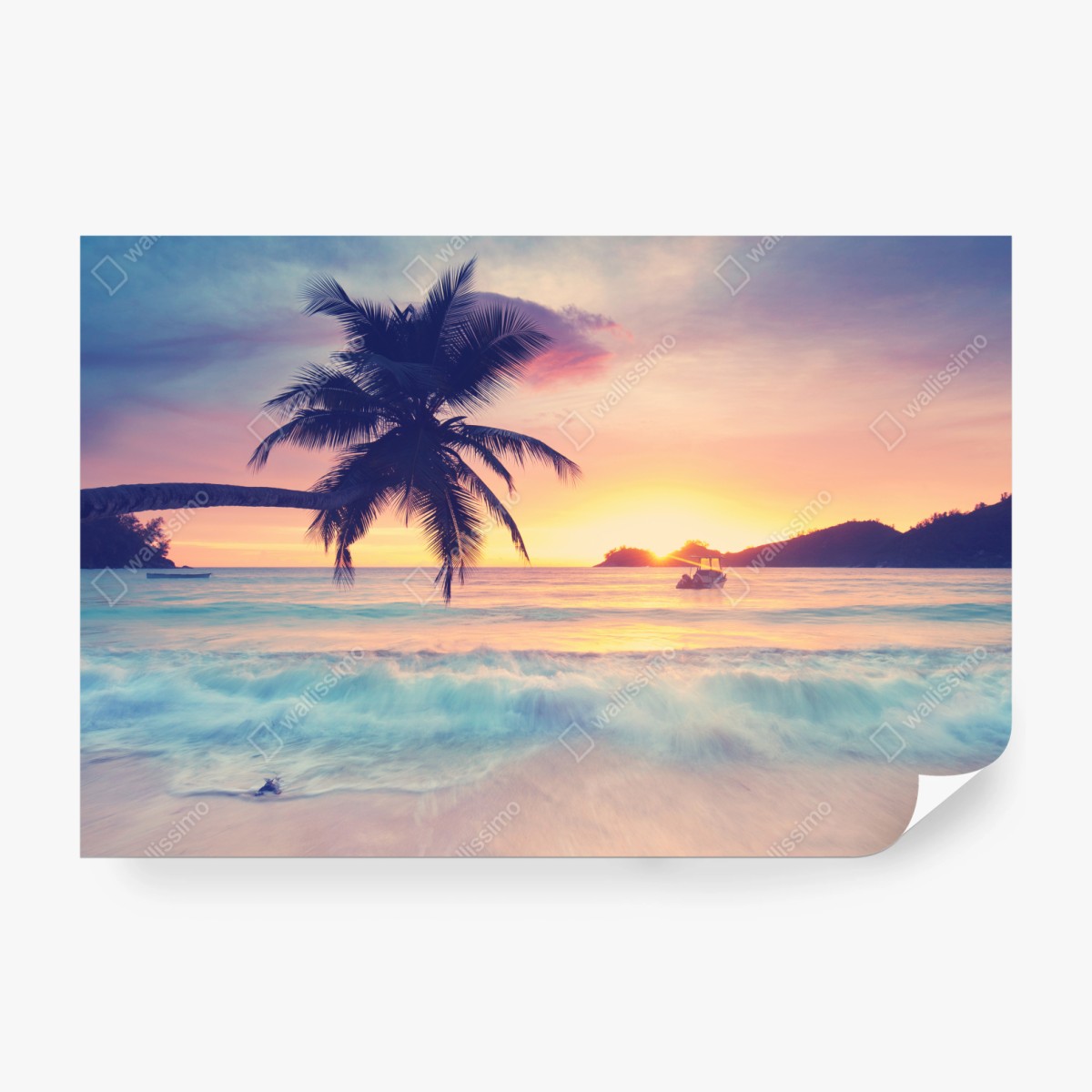 Fototapete tropischer pastellsonnenuntergang am meer – Wallnifity® Fototapete tropischer pastellsonnenuntergang am meer – Wallnifity®