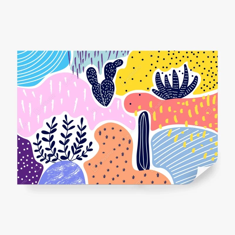 Fototapete blühende bougainvillea in Naousa gasse – Wallnifity®