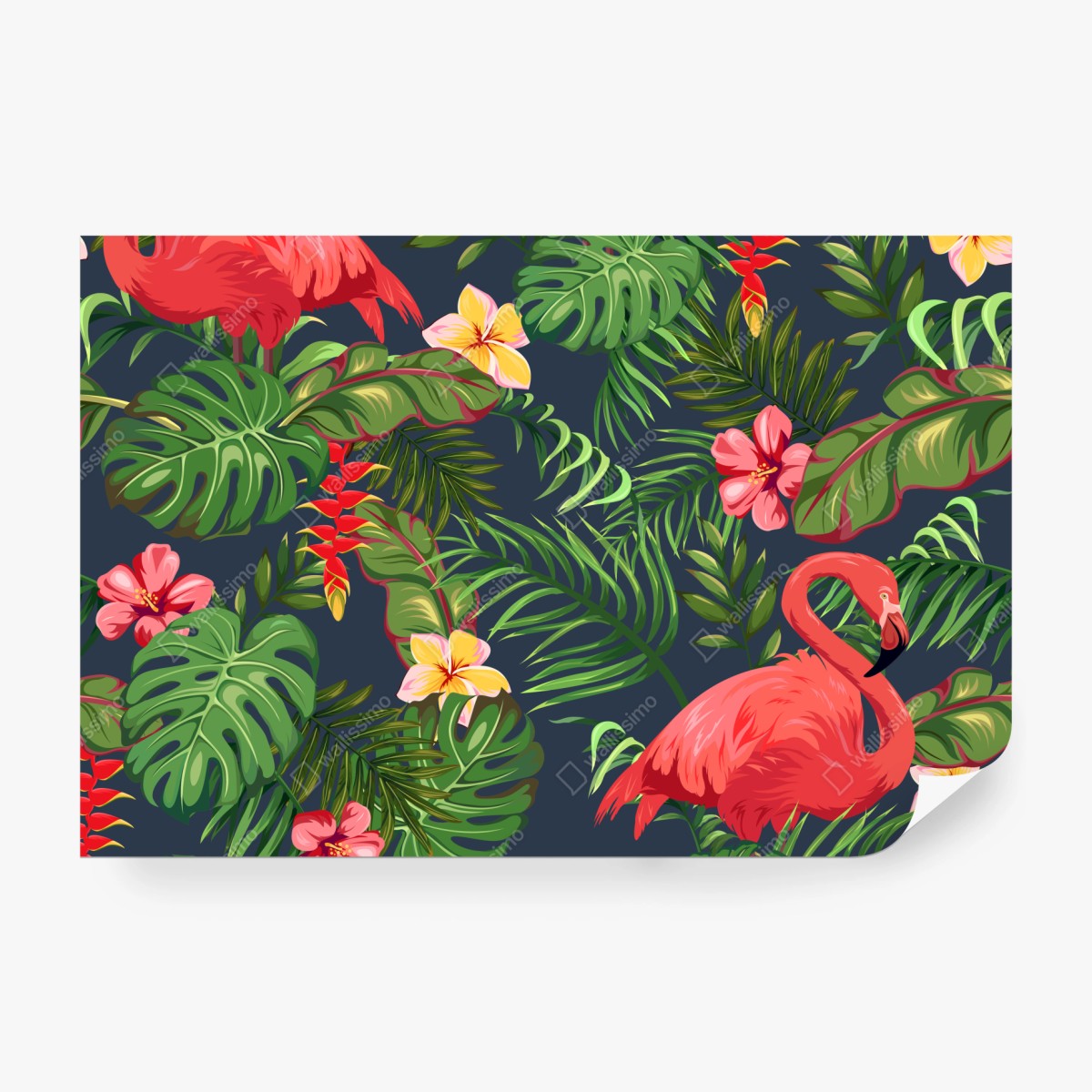 Fototapete tropisches flamingo botanisches design – Wallnifity® Fototapete tropisches flamingo botanisches design – Wallnifity®