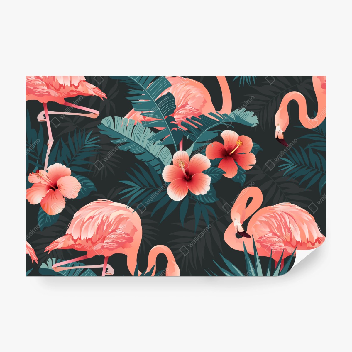 Fototapete tropisches muster mit rosa flamingos – Wallnifity® Fototapete tropisches muster mit rosa flamingos – Wallnifity®