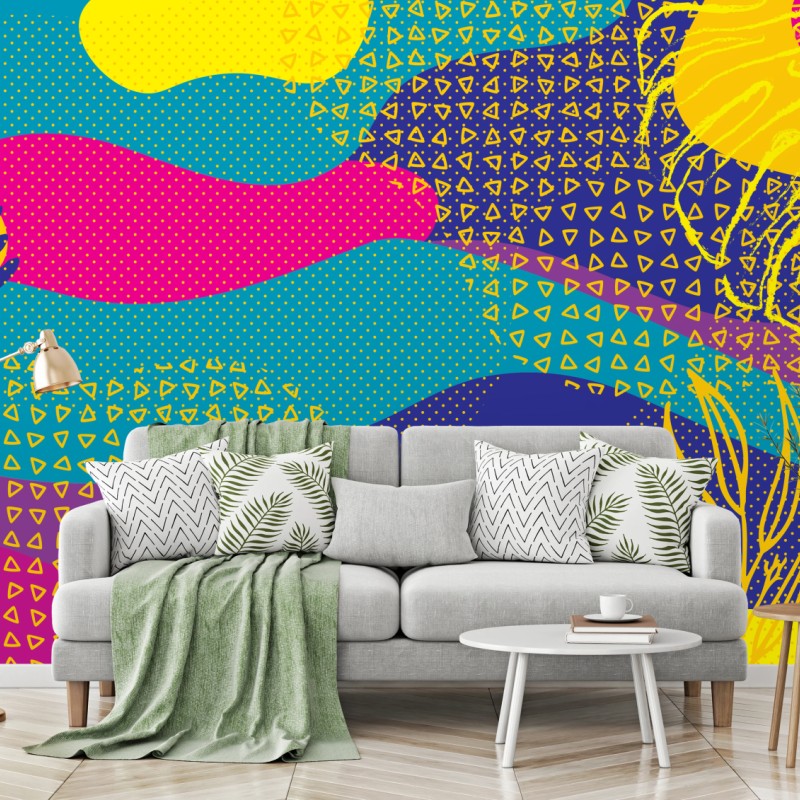 Fototapete lebhaftes abstraktes tropenmuster