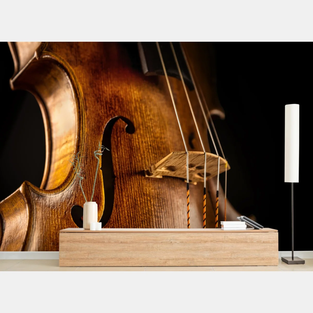 Fototapete nahaufnahme warmer holzgeige – Wallnifity® Fototapete nahaufnahme warmer holzgeige – Wallnifity®