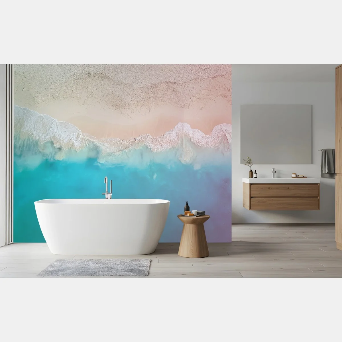 Fototapete pastell türkis strand aus der luft – Wallnifity® Fototapete pastell türkis strand aus der luft – Wallnifity®