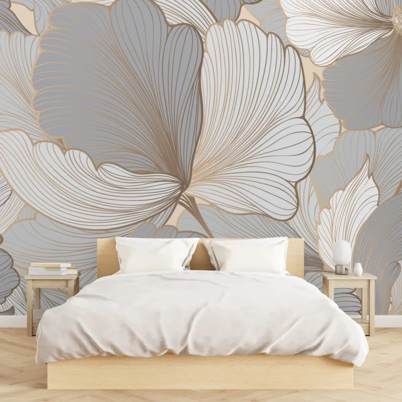 Fototapete zartes pastell blumenmuster