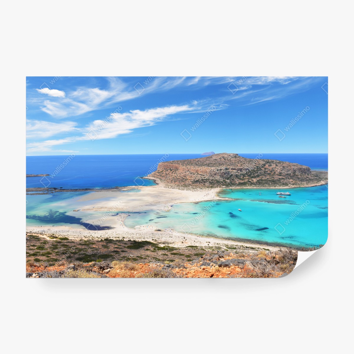 Fototapete lagune Balos türkislandschaft, Kreta – Wallnifity®