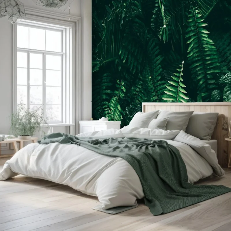 Fototapete üppige tropische grüne blätter