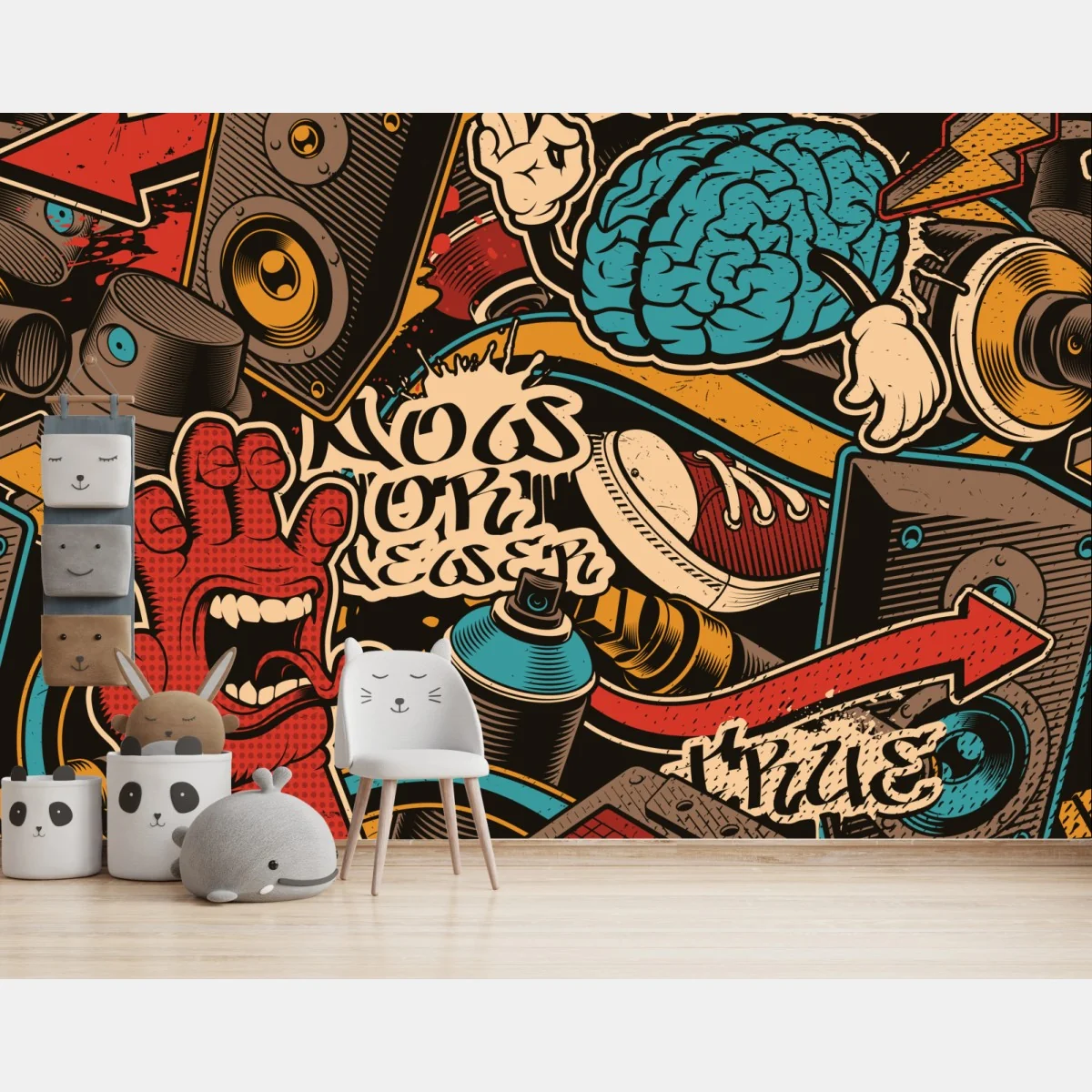 Fototapete urbanes graffiti pop-art collage – Wallnifity® Fototapete urbanes graffiti pop-art collage – Wallnifity®