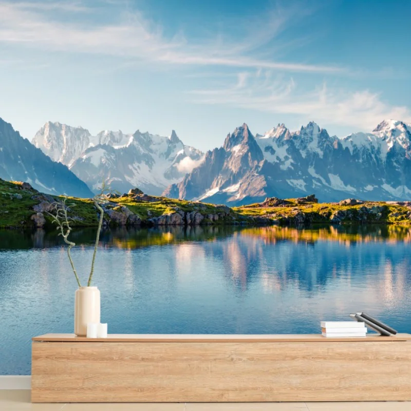 Fototapete panorama von Lac Blanc und Mont Blanc – Wallnifity® Fototapete panorama von Lac Blanc und Mont Blanc – Wallnifity®