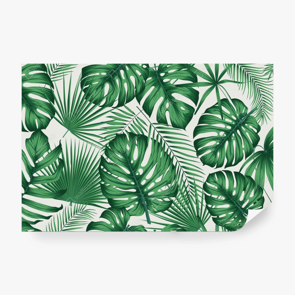 Fototapete tropisches monstera- und palmblättermuster – Wallnifity® Fototapete tropisches monstera- und palmblättermuster – Wallnifity®