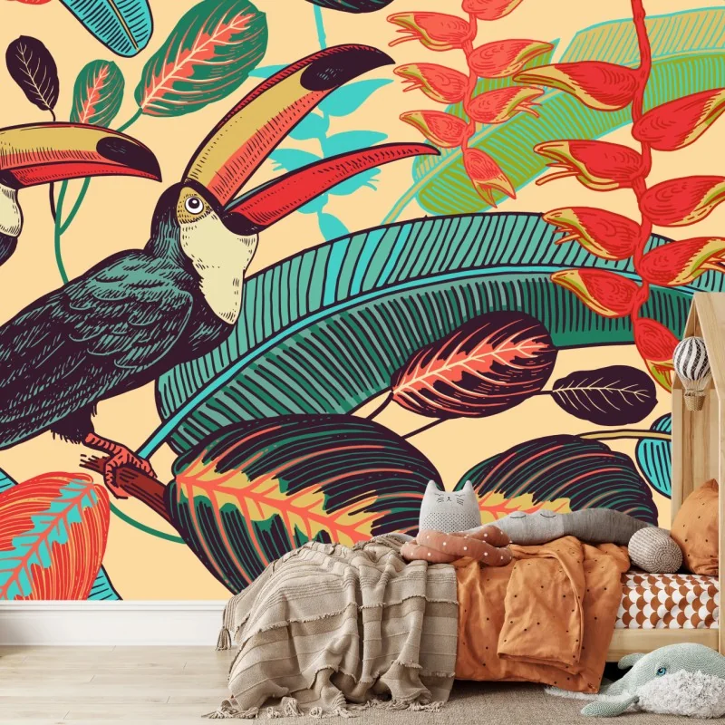 Fototapete tropisches tukanparadies