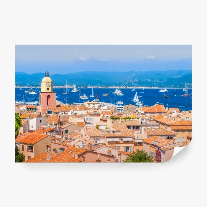 Fototapete sonniges mediterranes hafenpanorama