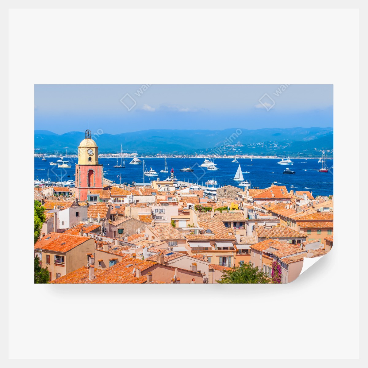 Fototapete sonniges mediterranes hafenpanorama – Wallnifity® Fototapete sonniges mediterranes hafenpanorama – Wallnifity®