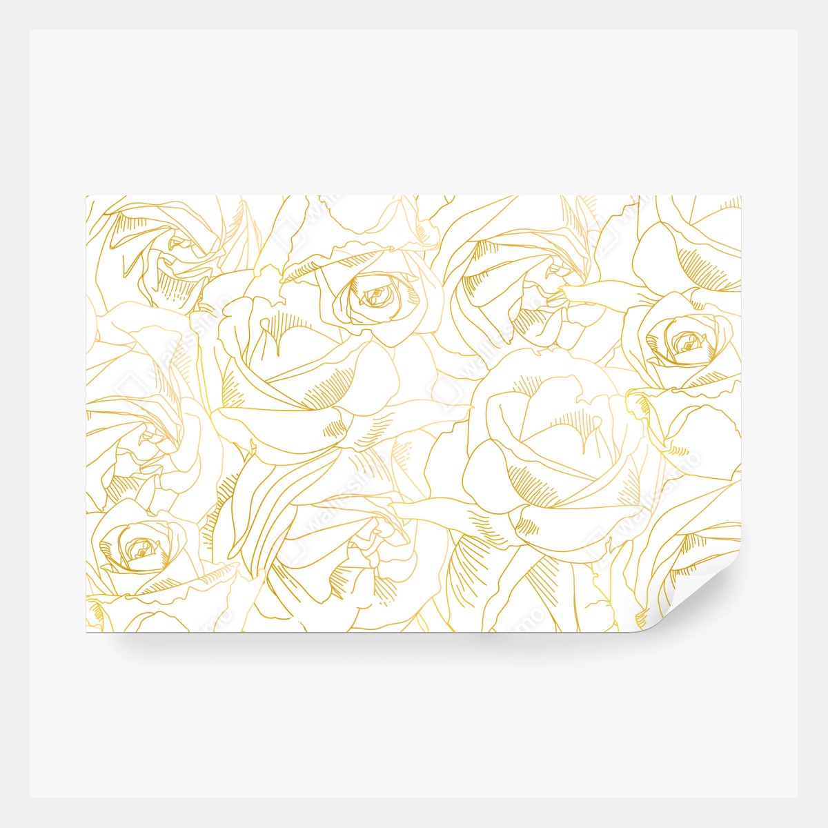 Fototapete goldene rosen linienzeichnung – Wallnifity® Fototapete goldene rosen linienzeichnung – Wallnifity®