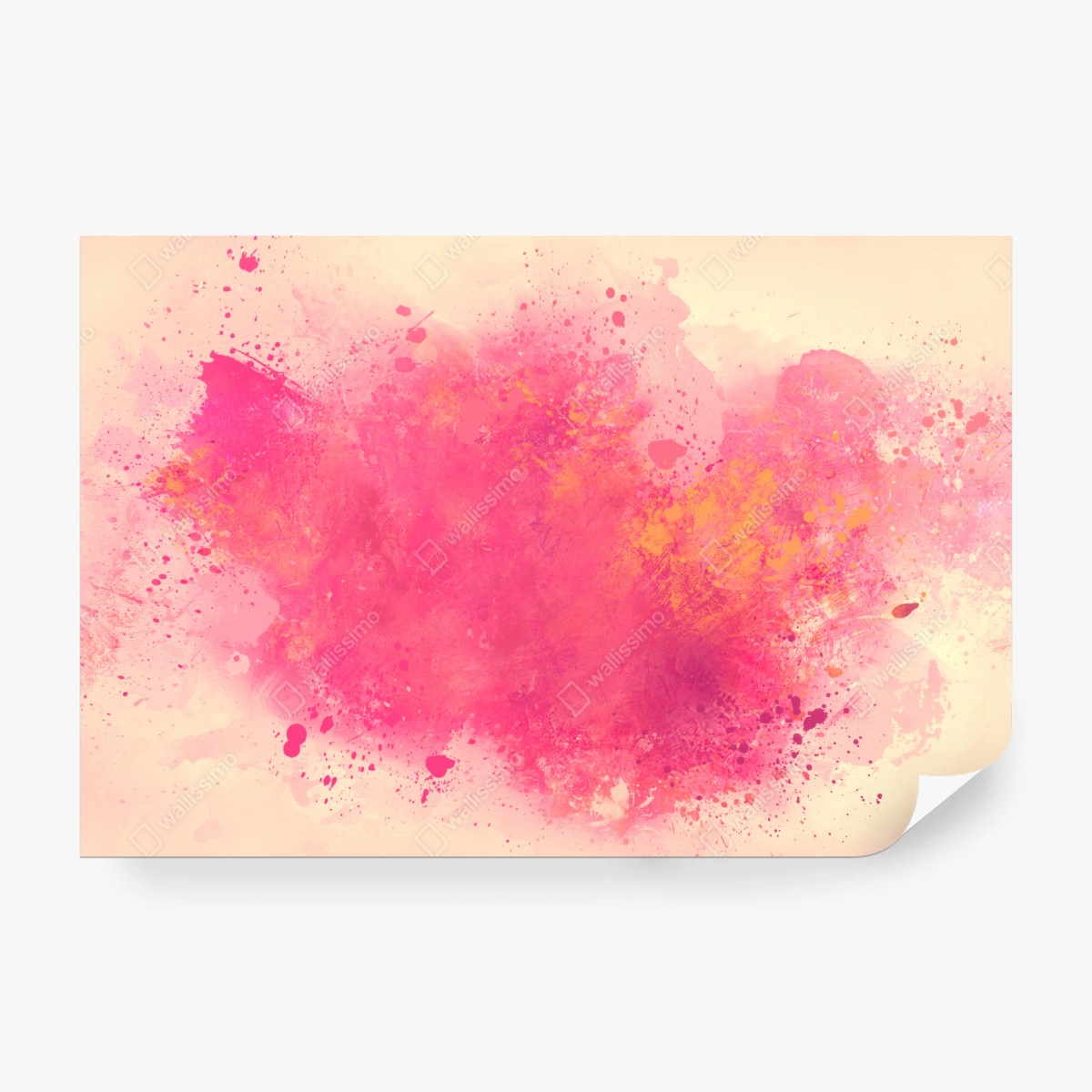 Fototapete lebendige rosa aquarellspritzer – Wallnifity® Fototapete lebendige rosa aquarellspritzer – Wallnifity®