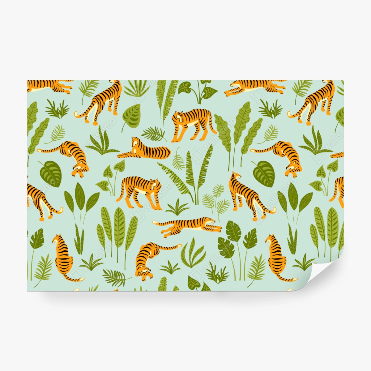 Fototapete verspieltes tiger dschungel muster – Wallnifity® Fototapete verspieltes tiger dschungel muster – Wallnifity®