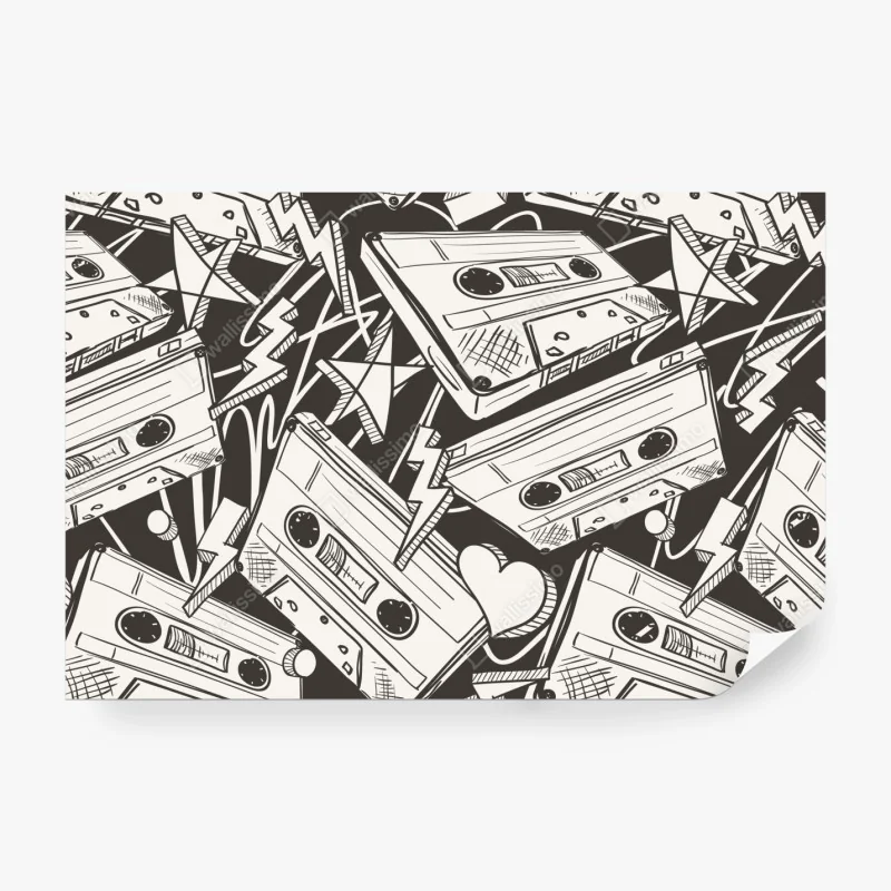 Fototapete gänse im flug über herbstliches feuchtgebiet – Wallnifity®