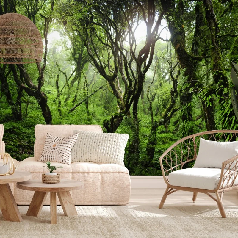 Fototapete mystischer grüner wald – Wallnifity® Fototapete mystischer grüner wald – Wallnifity®