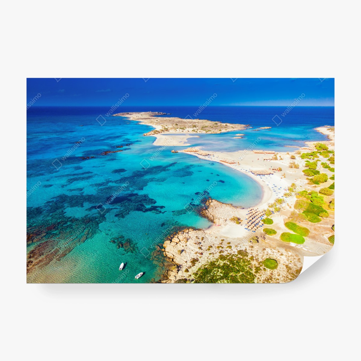 Fototapete Elafonissi strand, Kreta türkis lagune – Wallnifity® Fototapete Elafonissi strand, Kreta türkis lagune – Wallnifity®