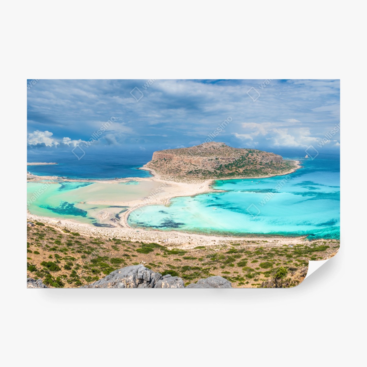 Fototapete Balos Lagoon, Kreta panorama strandblick – Wallnifity® Fototapete Balos Lagoon, Kreta panorama strandblick – Wallnifity®