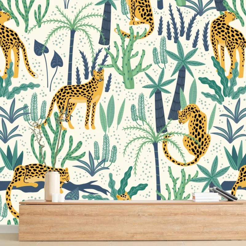 Fototapete tropisches leopardmuster