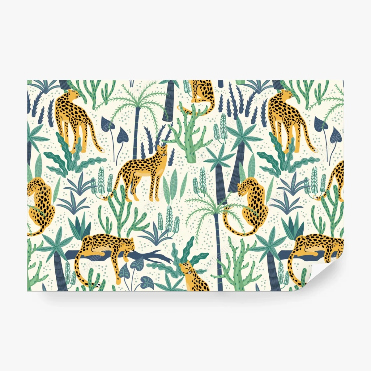 Fototapete tropisches leopardmuster – Wallnifity®