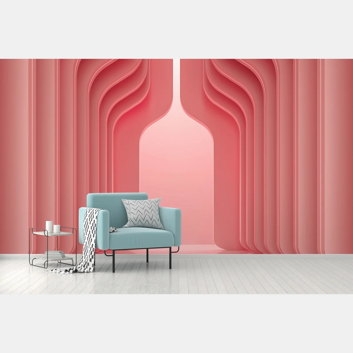 Fototapete zeitgenössisches korallenrosa architekturmotiv – Wallnifity® Fototapete zeitgenössisches korallenrosa architekturmotiv – Wallnifity®