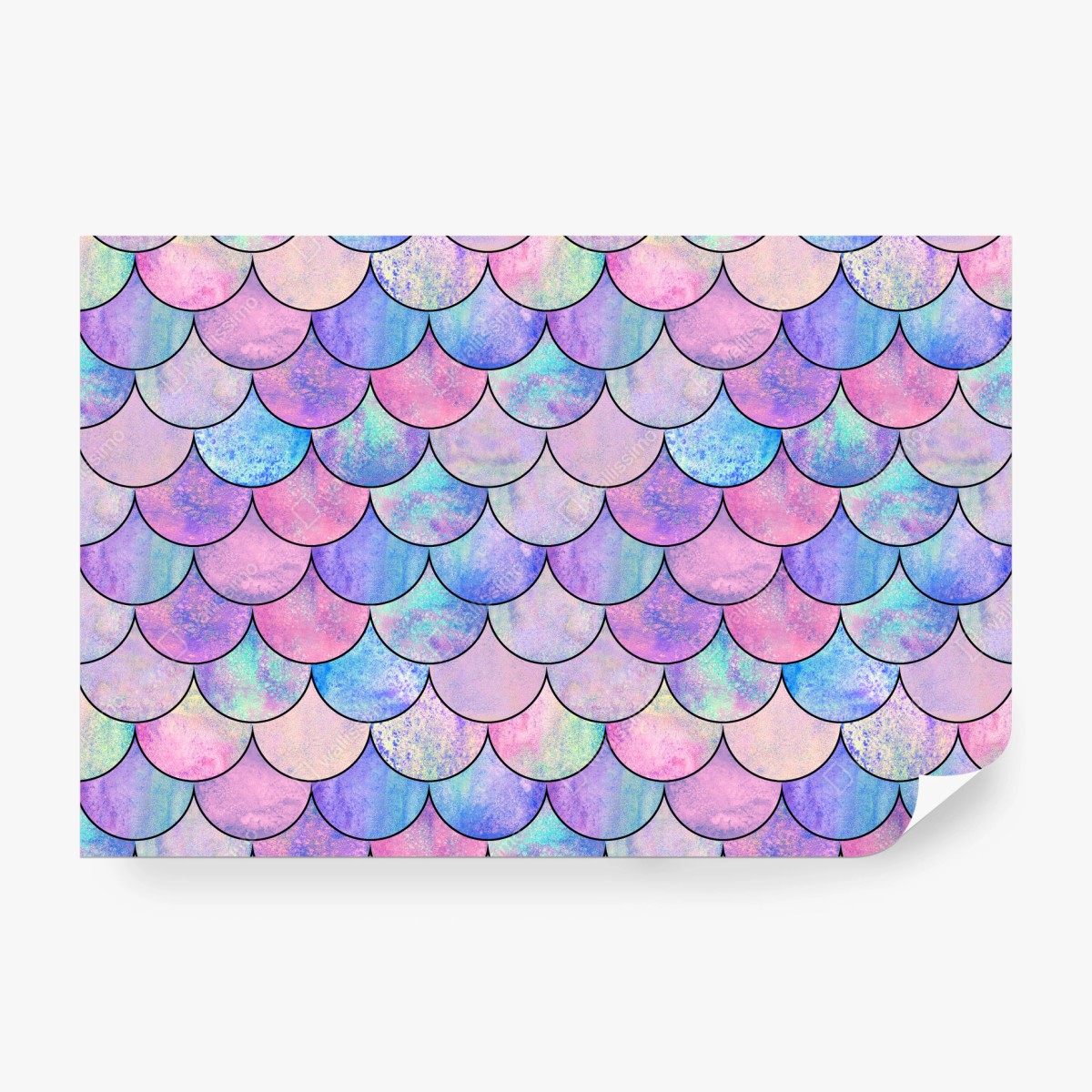 Fototapete pastell meerjungfrauen schuppenmuster – Wallnifity® Fototapete pastell meerjungfrauen schuppenmuster – Wallnifity®