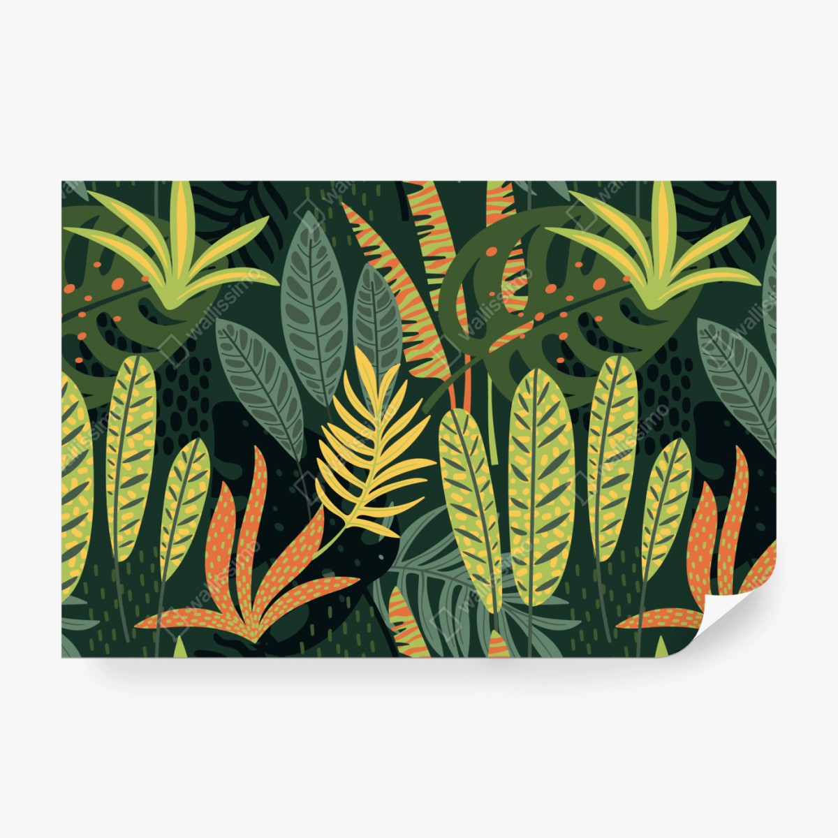 Fototapete botanisches blattmuster im dschungelstil – Wallnifity® Fototapete botanisches blattmuster im dschungelstil – Wallnifity®