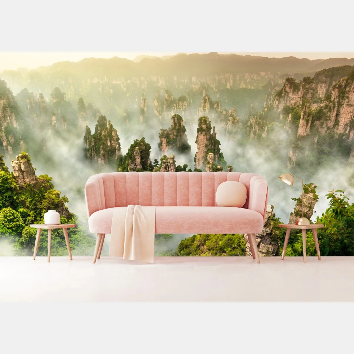 Fototapete neblige säulen von Zhangjiajie – Wallnifity® Fototapete neblige säulen von Zhangjiajie – Wallnifity®