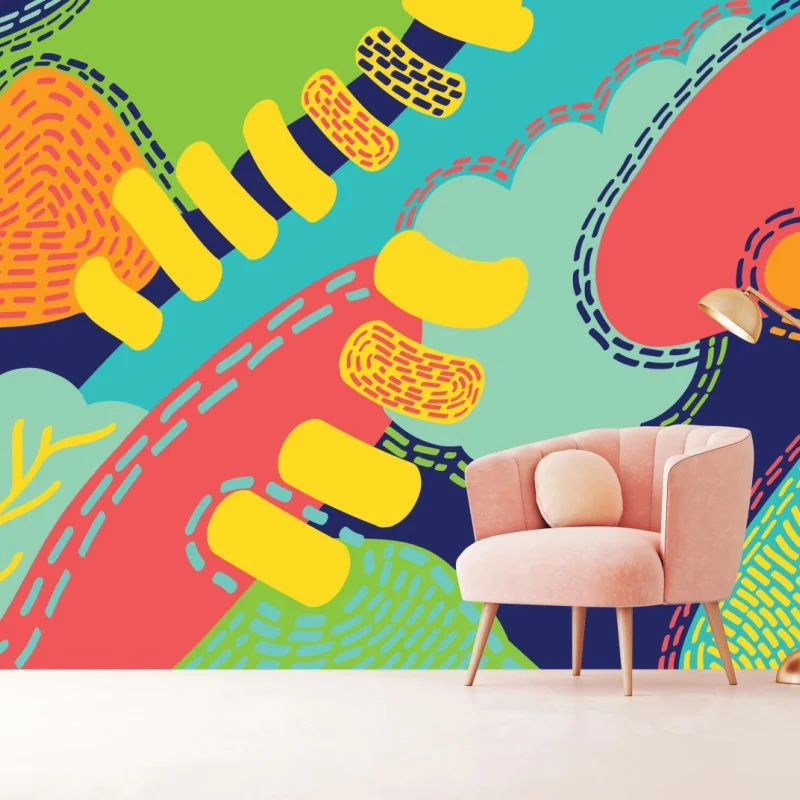 Fototapete leuchtendes abstraktes muster