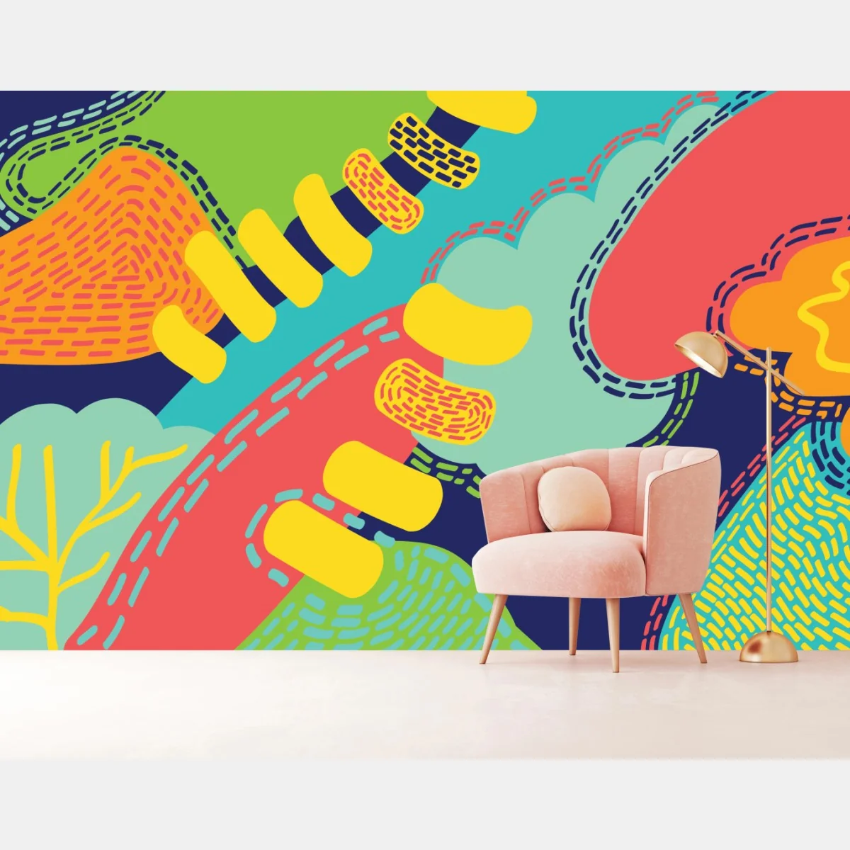 Fototapete leuchtendes abstraktes muster – Wallnifity® Fototapete leuchtendes abstraktes muster – Wallnifity®