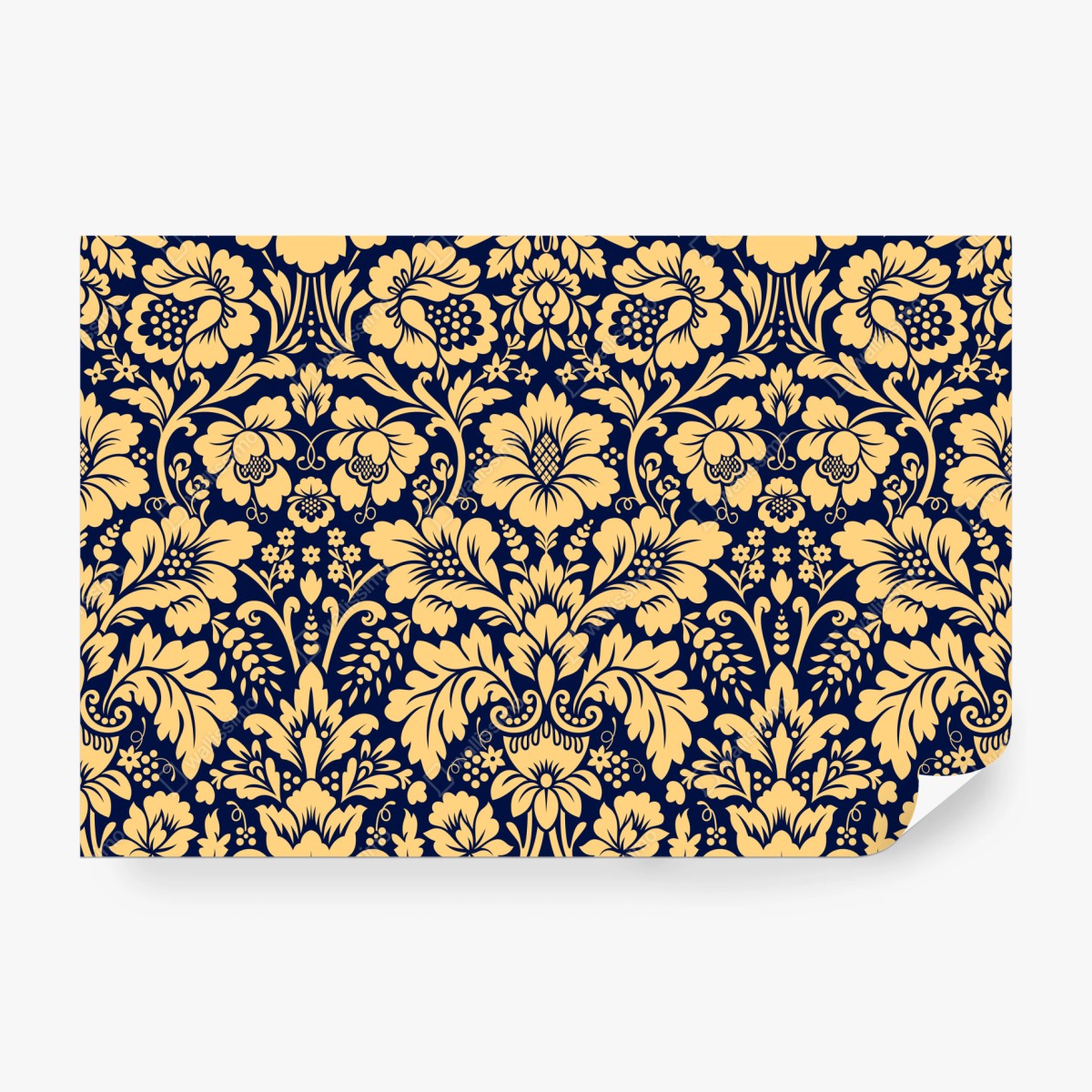 Fototapete dunkelblau-beiges damastmuster – Wallnifity® Fototapete dunkelblau-beiges damastmuster – Wallnifity®