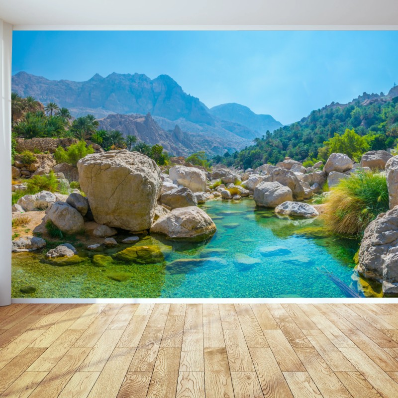 Fototapete türkisfarbene bergoase