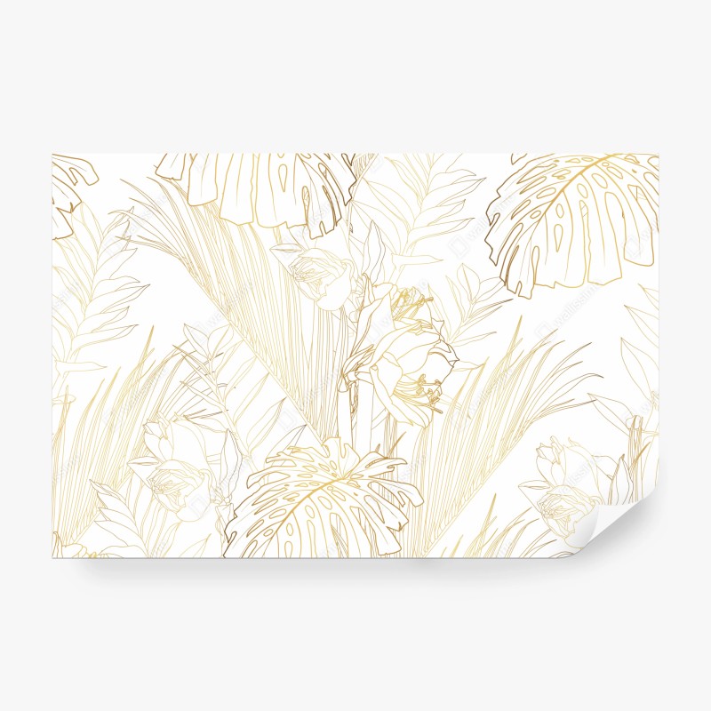 Fototapete sonniger landeweg durch gelbe felder – Wallnifity®