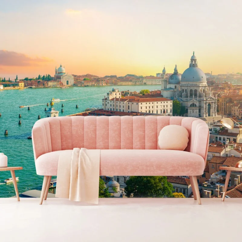 Fototapete sonnenuntergangspanorama von Venedig