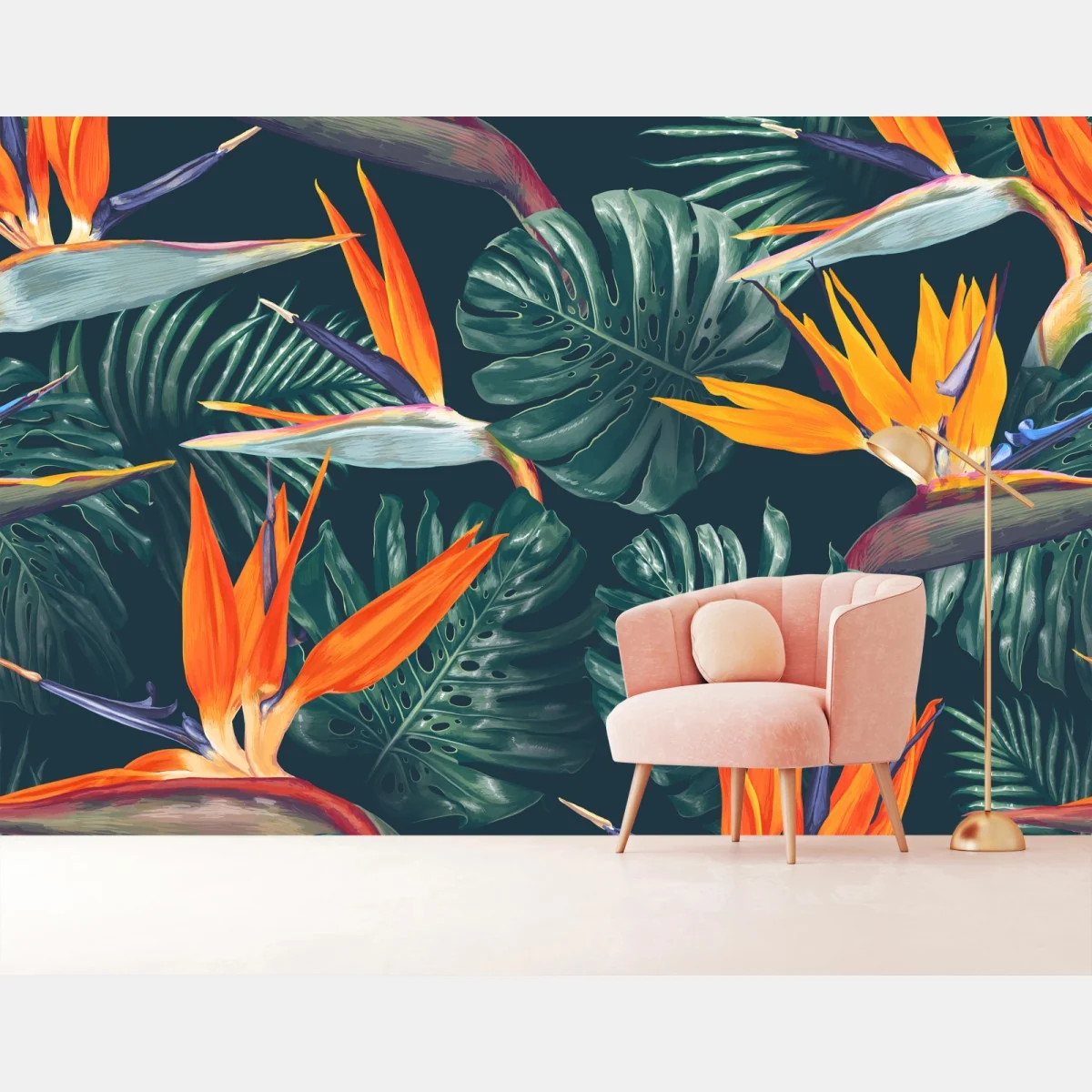 Fototapete tropisches muster mit strelitzie – Wallnifity® Fototapete tropisches muster mit strelitzie – Wallnifity®