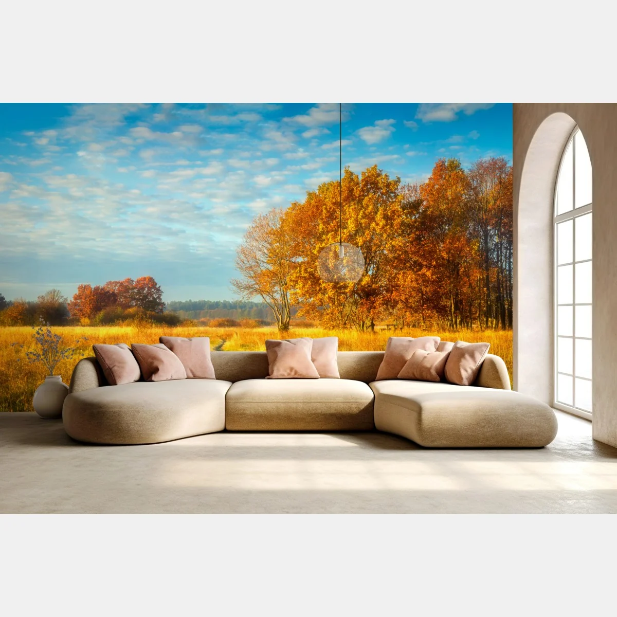 Fototapete goldene herbstwiese – Wallnifity® Fototapete goldene herbstwiese – Wallnifity®