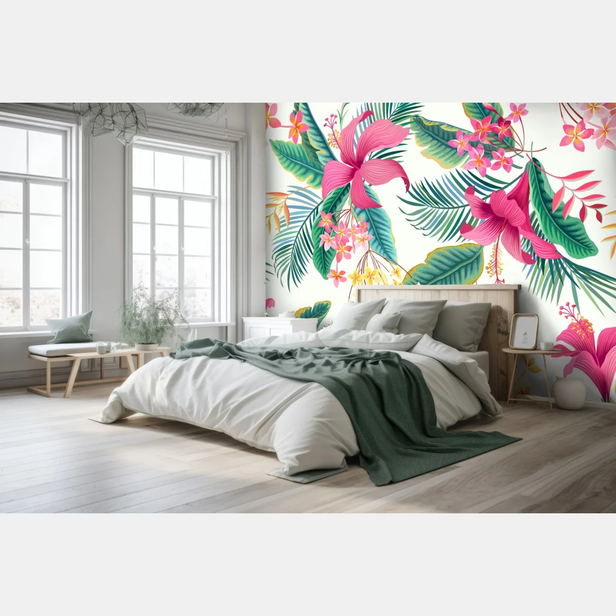 Fototapete tropisches botanisches blumenmuster – Wallnifity® Fototapete tropisches botanisches blumenmuster – Wallnifity®