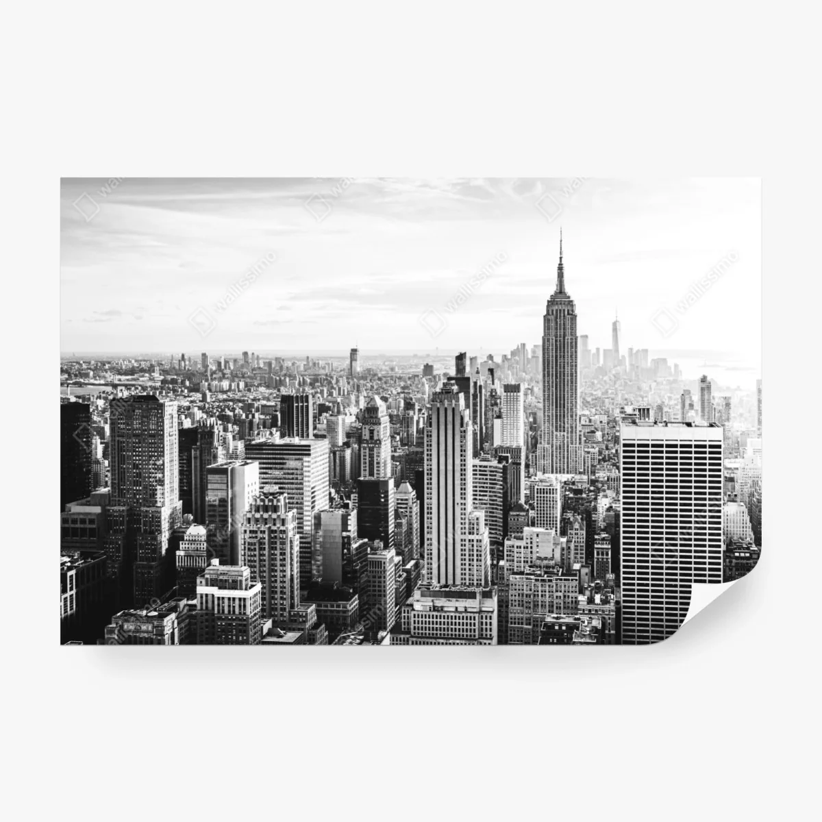 Fototapete New York panorama in schwarzweiß – Wallnifity® Fototapete New York panorama in schwarzweiß – Wallnifity®