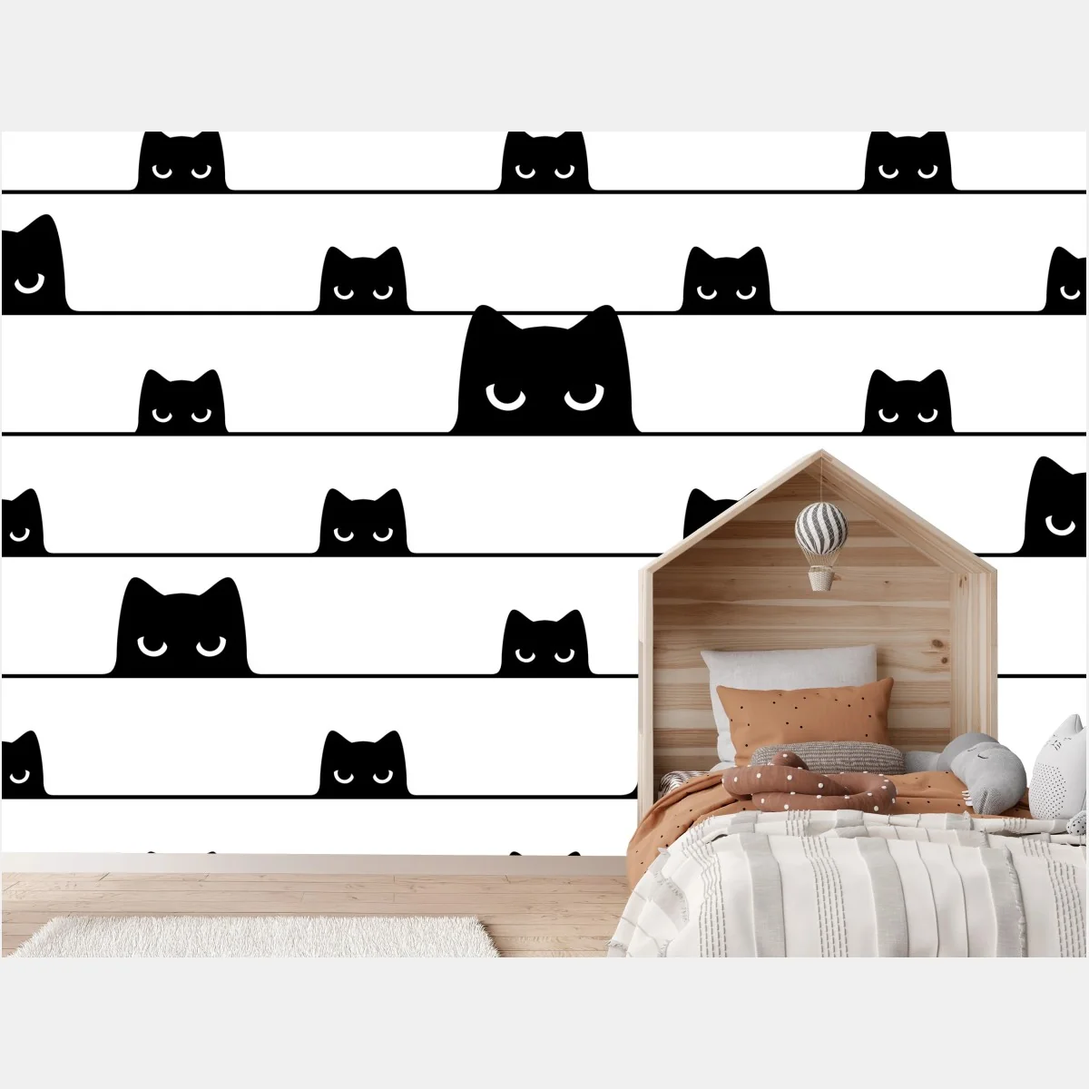 Fototapete verspielte katzen zwischen streifen – Wallnifity® Fototapete verspielte katzen zwischen streifen – Wallnifity®