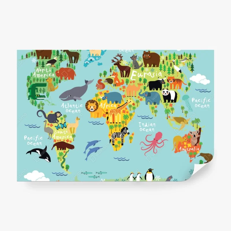 Fototapete sonnige gasse mit meerblick und balkonen – Wallnifity®